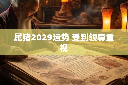 属猪2029运势 受到领导重视