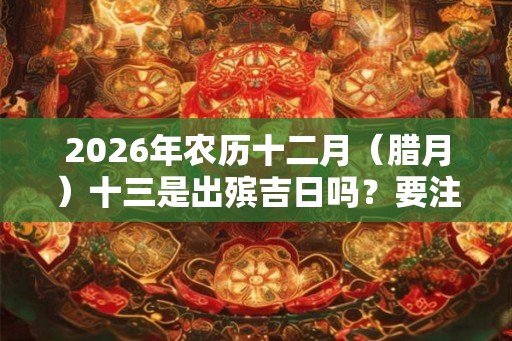 2026年农历十二月（腊月）十三是出殡吉日吗？要注意什么？