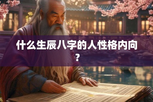 什么生辰八字的人性格内向? 什么生辰八字的人性格内向?