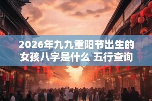 2026年九九重阳节出生的女孩八字是什么 五行查询