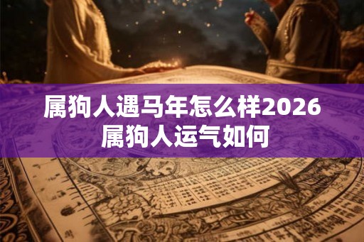 属狗人遇马年怎么样2026 属狗人运气如何