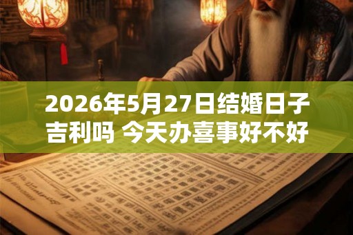2026年5月27日结婚日子吉利吗 今天办喜事好不好