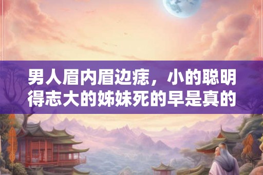 男人眉内眉边痣，小的聪明得志大的姊妹死的早是真的吗