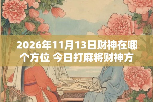 2026年11月13日财神在哪个方位 今日打麻将财神方位一览表 2026年11月13日财神在哪个方位 今日打麻将财神方位一览表