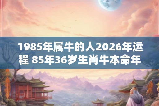 1985年属牛的人2026年运程 85年36岁生肖牛本命年运势