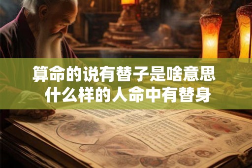 算命的说有替子是啥意思  什么样的人命中有替身