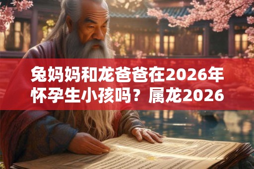 兔妈妈和龙爸爸在2026年怀孕生小孩吗？属龙2026年运势如何？