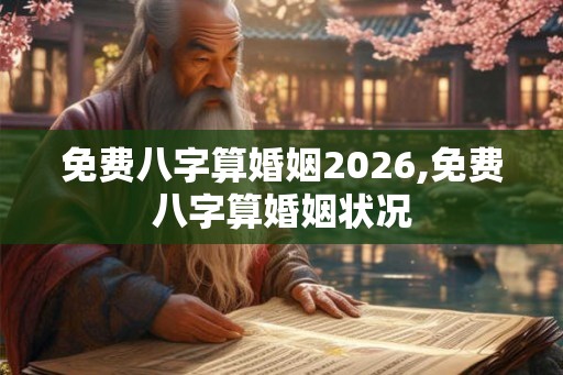 免费八字算婚姻2026,免费八字算婚姻状况