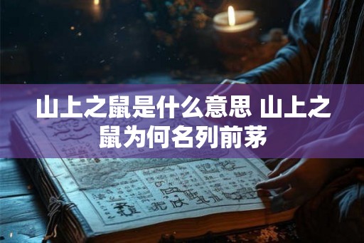 山上之鼠是什么意思 山上之鼠为何名列前茅