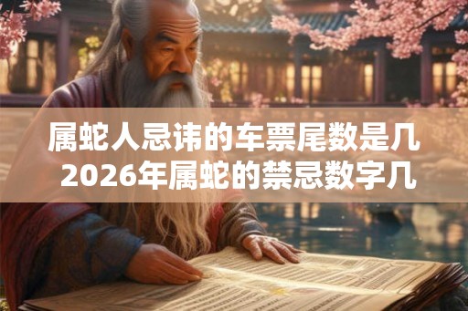 属蛇人忌讳的车票尾数是几 2026年属蛇的禁忌数字几