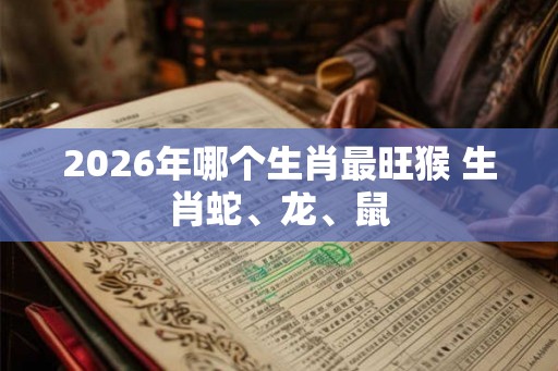 2026年哪个生肖最旺猴 生肖蛇、龙、鼠
