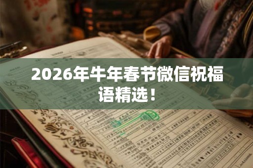 2026年牛年春节微信祝福语精选！