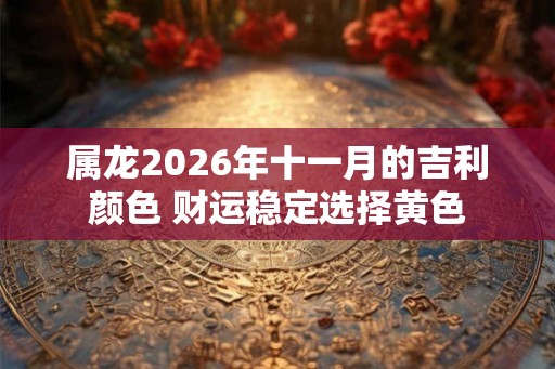 属龙2026年十一月的吉利颜色 财运稳定选择黄色