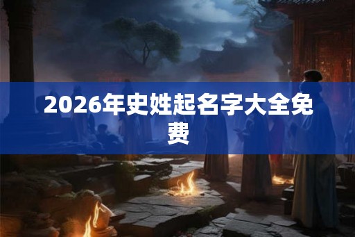 2026年史姓起名字大全免费 2026年史姓起名字大全免费