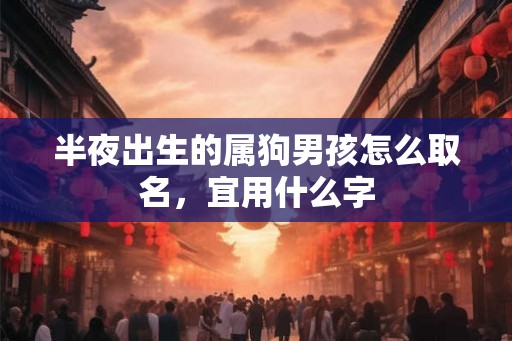 半夜出生的属狗男孩怎么取名，宜用什么字