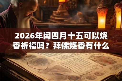 2026年闰四月十五可以烧香祈福吗?拜佛烧香有什么讲究? 2026年闰四月十五可以烧香祈福吗?拜佛烧香有什么讲究?