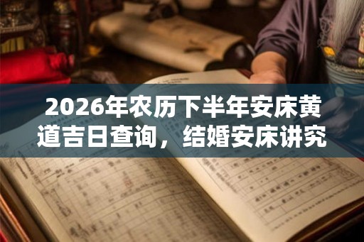 2026年农历下半年安床黄道吉日查询，结婚安床讲究什么？