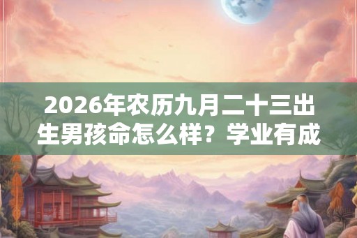 2026年农历九月二十三出生男孩命怎么样?学业有成吗? 2026年农历九月二十三出生男孩命怎么样?学业有成吗?