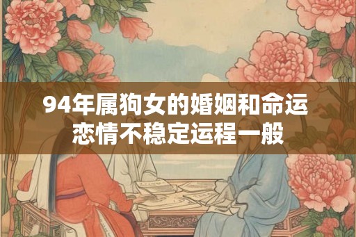 94年属狗女的婚姻和命运 恋情不稳定运程一般