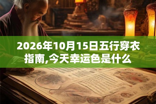 2026年10月15日五行穿衣指南,今天幸运色是什么