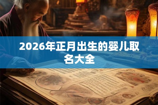 2026年正月出生的婴儿取名大全