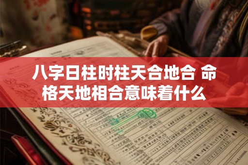 八字日柱时柱天合地合 命格天地相合意味着什么 八字日柱时柱天合地合 命格天地相合意味着什么