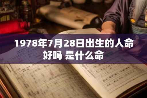 1978年7月28日出生的人命好吗 是什么命