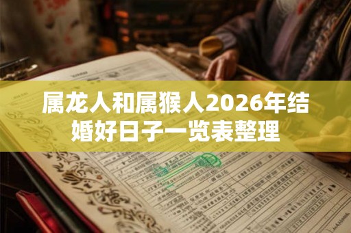 属龙人和属猴人2026年结婚好日子一览表整理