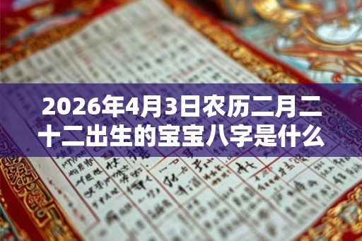 2026年4月3日农历二月二十二出生的宝宝八字是什么