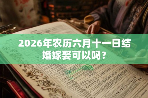 2026年农历六月十一日结婚嫁娶可以吗？