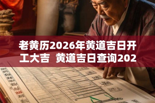 老黄历2026年黄道吉日开工大吉  黄道吉日查询2026