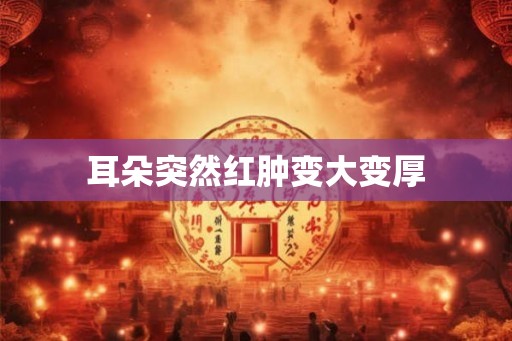 耳朵突然红肿变大变厚