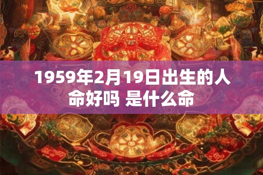 1959年2月19日出生的人命好吗 是什么命