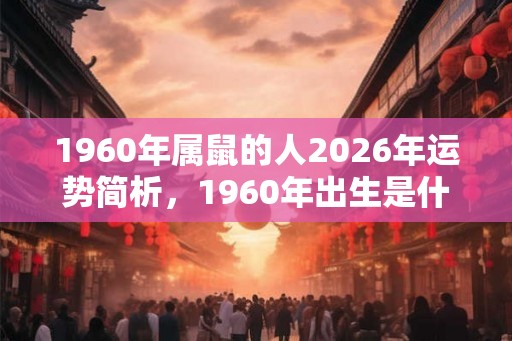 1960年属鼠的人2026年运势简析，1960年出生是什么命？