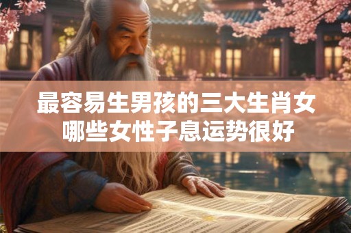 最容易生男孩的三大生肖女 哪些女性子息运势很好
