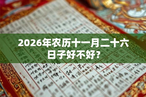 2026年农历十一月二十六日子好不好? 2026年农历十一月二十六日子好不好?