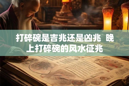 打碎碗是吉兆还是凶兆  晚上打碎碗的风水征兆