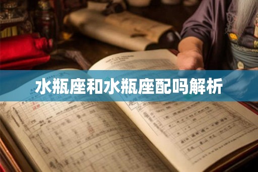 水瓶座和水瓶座配吗解析