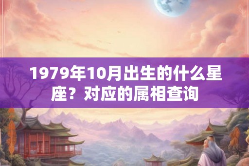 1979年10月出生的什么星座？对应的属相查询