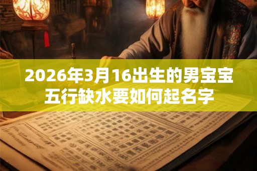 2026年3月16出生的男宝宝五行缺水要如何起名字