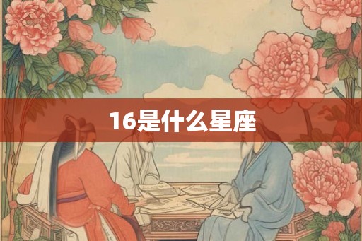 16是什么星座