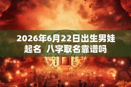 2026年6月22日出生男娃起名  八字取名靠谱吗