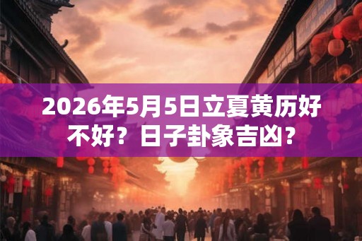 2026年5月5日立夏黄历好不好？日子卦象吉凶？