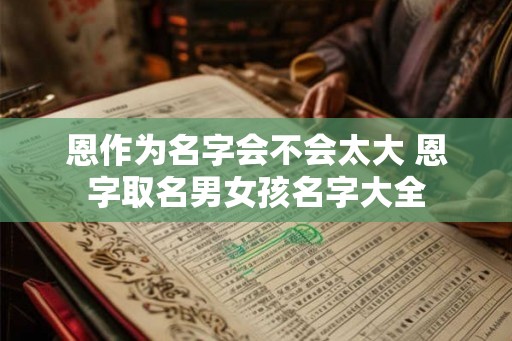 恩作为名字会不会太大 恩字取名男女孩名字大全