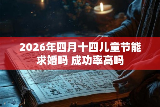 2026年四月十四儿童节能求婚吗 成功率高吗