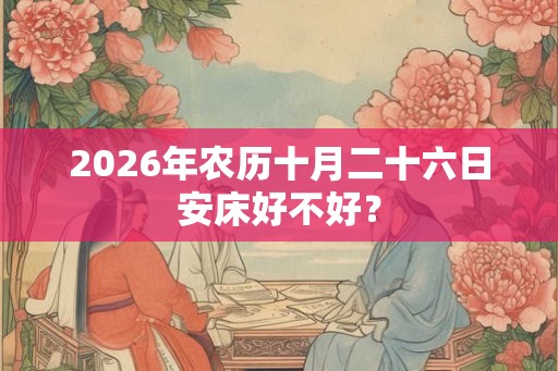 2026年农历十月二十六日安床好不好？