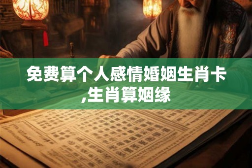 免费算个人感情婚姻生肖卡,生肖算姻缘