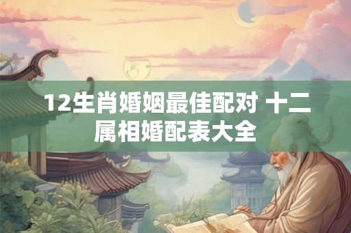 12生肖婚姻最佳配对 十二属相婚配表大全