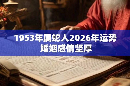 1953年属蛇人2026年运势 婚姻感情坚厚