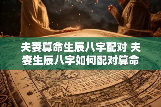 夫妻算命生辰八字配对 夫妻生辰八字如何配对算命